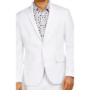 INC INTERNATIONAL CONCEPTS SZ XL Men's LINEN BLAZER Classic White Slim Fit NWT
